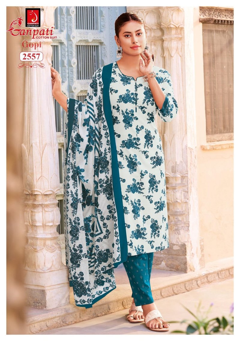 Gopi Vol 16 By Ganpati Cotton Printed Readymade Dress 
